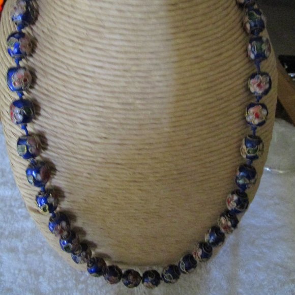 Unbranded Jewelry - Vintage Enameled Cloisonne Beaded Strand Necklace